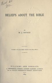 Cover of: Beliefs about the Bible.