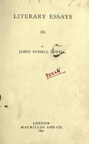 Cover of: Writings. by James Russell Lowell