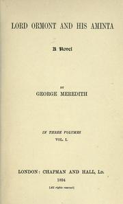 Cover of: Lord Ormont and his Aminta by George Meredith, George Meredith