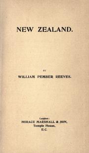 Cover of: New Zealand. by William Pember Reeves