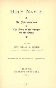 Cover of: Holy names