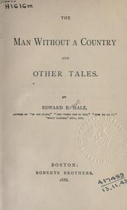 Cover of: The man without a country: and other tales.