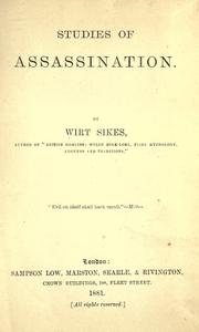 Cover of: Studies of assassination by Wirt Sikes
