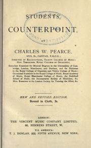 Cover of: Student's counterpoint