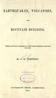Cover of: Earthquakes, volcanoes, and mountain-building