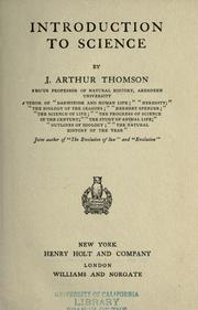 Cover of: Introduction to science