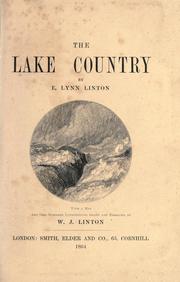 Cover of: The lake country by Eliza Lynn Linton
