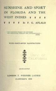 Cover of: Sunshine and sport in Florida and the West Indies by Frederick G. Aflalo, Frederick G. Aflalo