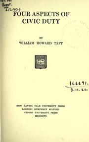 Cover of: Four aspects of civic duty. by William Howard Taft