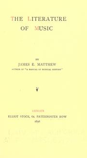 Cover of: The literature of music.