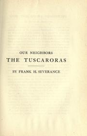 Cover of: Our neighbors the Tuscaroras
