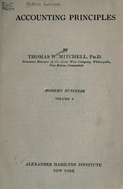 Accounting principles by Thomas Warner Mitchell