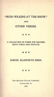 Cover of: "Budd Wilkins at the show," and other verses.: A collection of poems for readers both public and private.