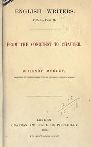 Cover of: English writers. by Henry Morley