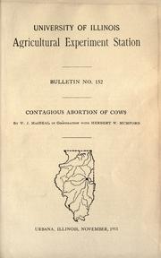 Contagious abortion of cows by W. J. MacNeal