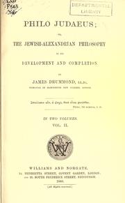 Cover of: Philo Judaeus by Drummond, James