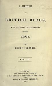 A history of British birds by Henry Seebohm