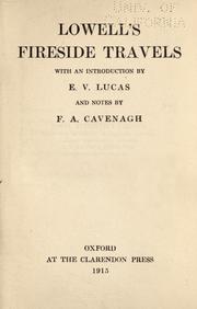 Cover of: Lowell's Fireside travels