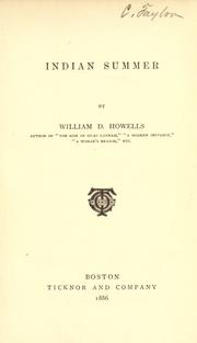 Indian summer by William Dean Howells