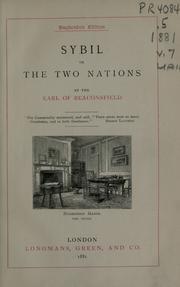 Cover of: Novels and tales by the Earl of Beaconsfield by Benjamin Disraeli
