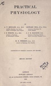 Cover of: Practical physiology. by Arthur Philip Beddard