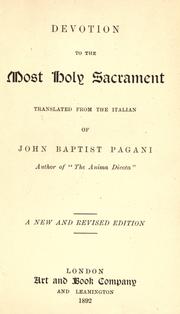 Cover of: Devotion to the Most Holy Sacrament