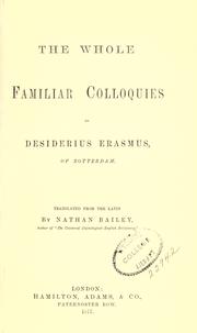 Cover of: The whole familiar colloquies of Desiderius Erasmus, of Rotterdam by Desiderius Erasmus