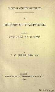 Cover of: A history of Hampshire, including the Isle of Wight