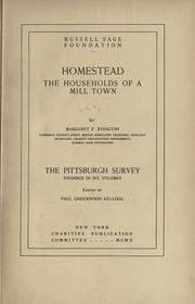 Cover of: The Pittsburgh survey by Paul Underwood Kellogg