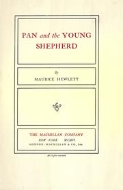 Cover of: Pan and the young shepherd, a pastoral in two acts.