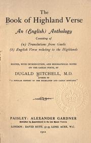 Cover of: The book of Highland verse by Dugald Mitchell