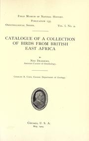 Cover of: Catalogue of a collection of birds from British East Africa