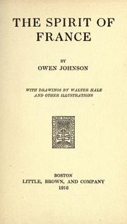 Cover of: The spirit of France by Owen Johnson, Owen Johnson