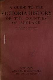 Cover of: A guide to the Victoria history of the counties of England.