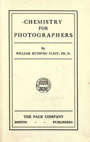 Cover of: Chemistry for photographers