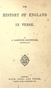 Cover of: The history of England in verse