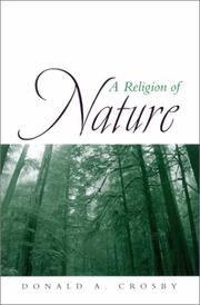 Cover of: A Religion of Nature by Donald A. Crosby