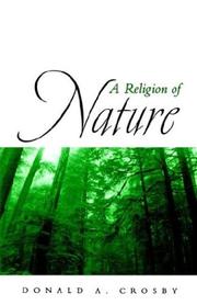 Cover of: A Religion of Nature by Donald A. Crosby
