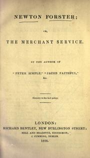 Cover of: Newton Forster, or, The merchant service by Frederick Marryat