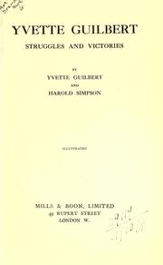 Cover of: Yvette Guilbert by Guilbert, Yvette.