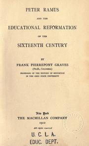 Cover of: Peter Ramus and the educational reformation of the sixteenth century