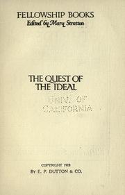Cover of: The quest of the ideal