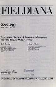 Systematic review of Japanese macaques, Macaca fuscata (Gray, 1870) by Jack Fooden