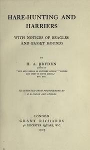 Hare-hunting and harriers by H. A. Bryden