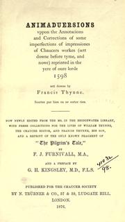 Cover of: [Publications] by Chaucer Society, London