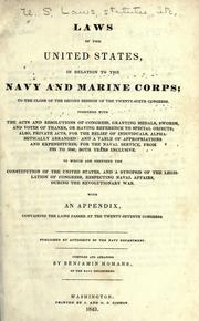 Laws of the United States, in relation to the navy and marine corps by United States