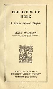 Cover of: Prisoners of hope by Mary Johnston