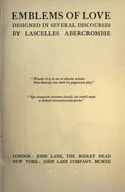 Cover of: Emblems of love by Lascelles Abercrombie, Lascelles Abercrombie