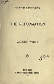 Cover of: The Reformation. by Williston Walker