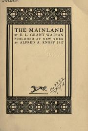 Cover of: The Mainland.